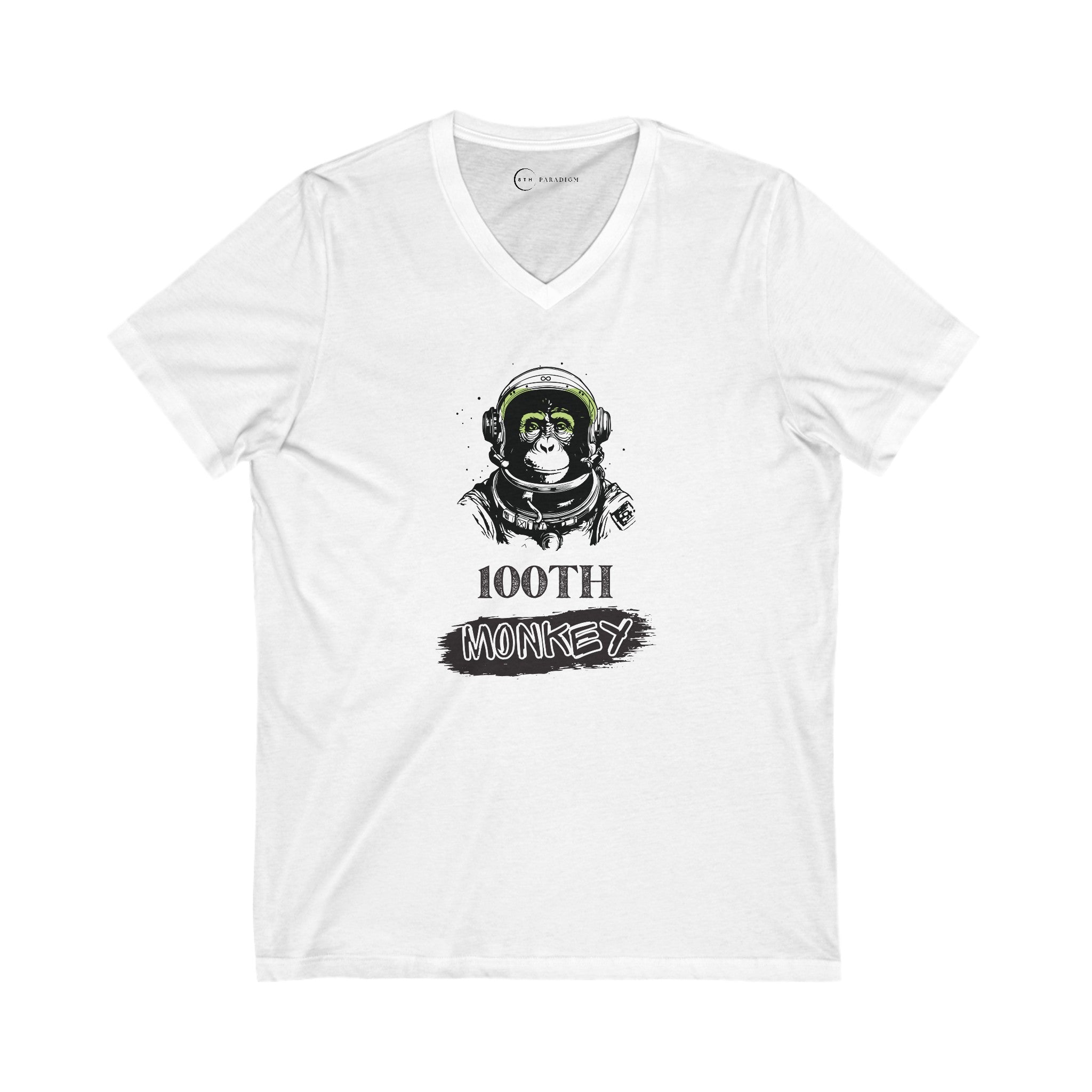 100TH Monkey (ADULT V-NECK T-SHIRT)