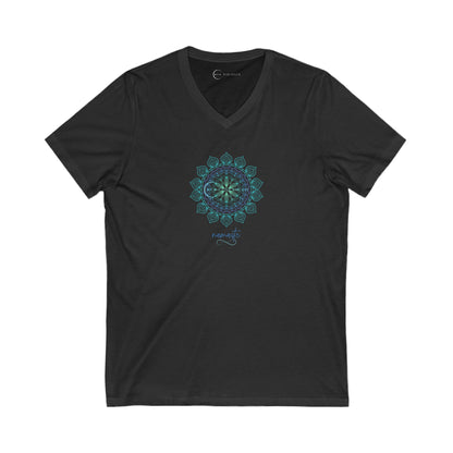 SERENE NAMASTE (ADULT V-NECK T-SHIRT)