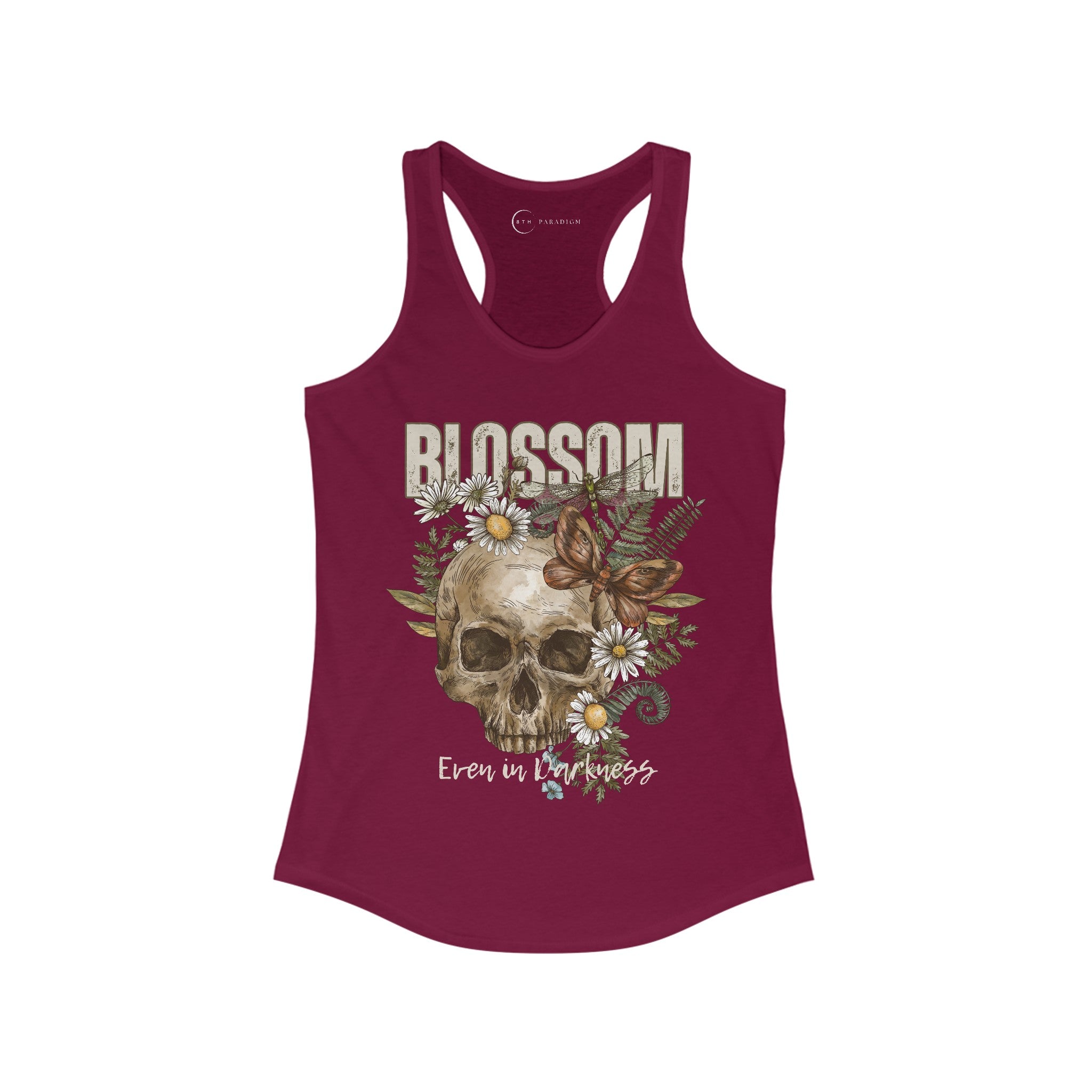 BLOSSOM EVEN IN DARKNESS (WOMEN'S RACERBACK TANK TOP)