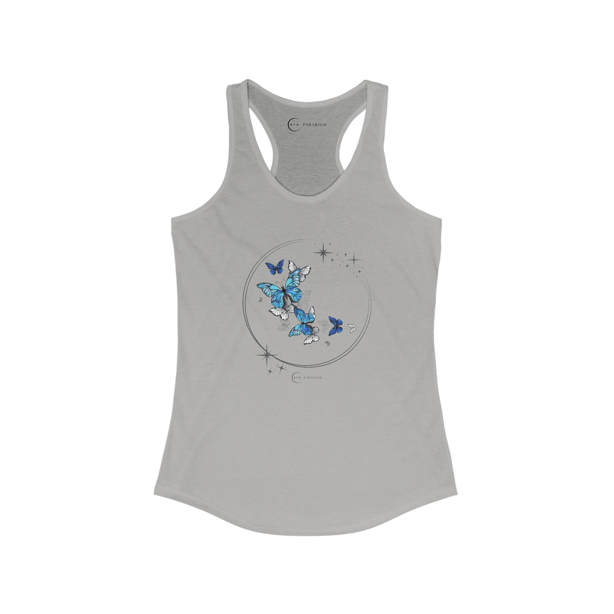 BUTTERFLIES DANCING ON THE MOON (WOMEN'S RACERBACK TANK TOP)