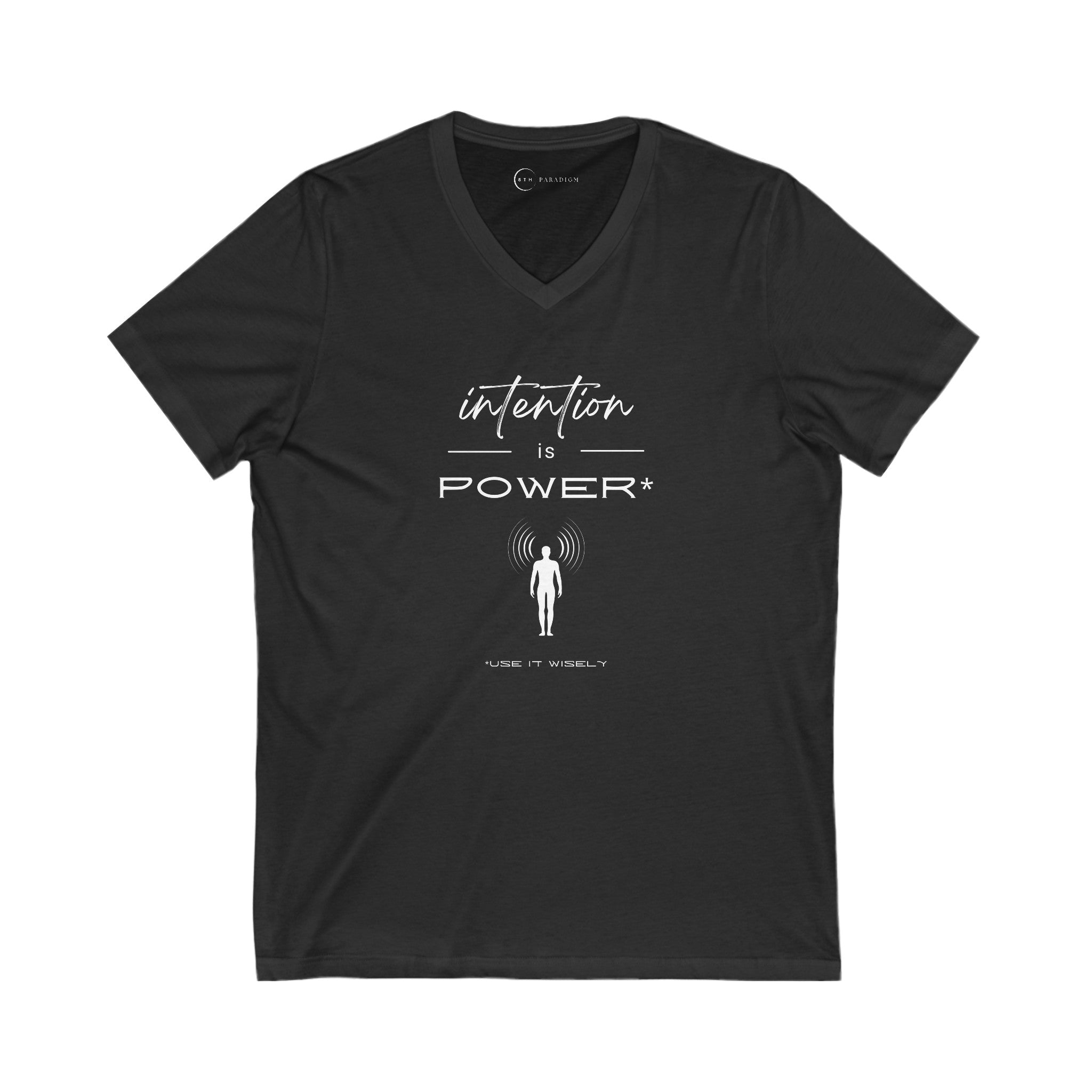 INTENTION IS POWER (ADULT V-NECK T-SHIRT)