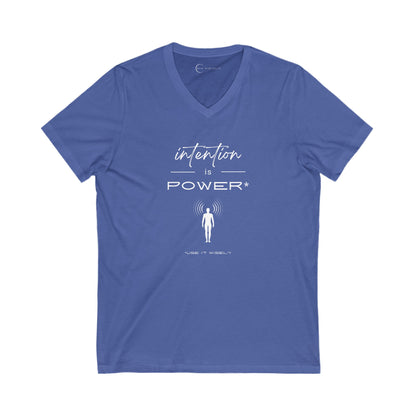 INTENTION IS POWER (ADULT V-NECK T-SHIRT)