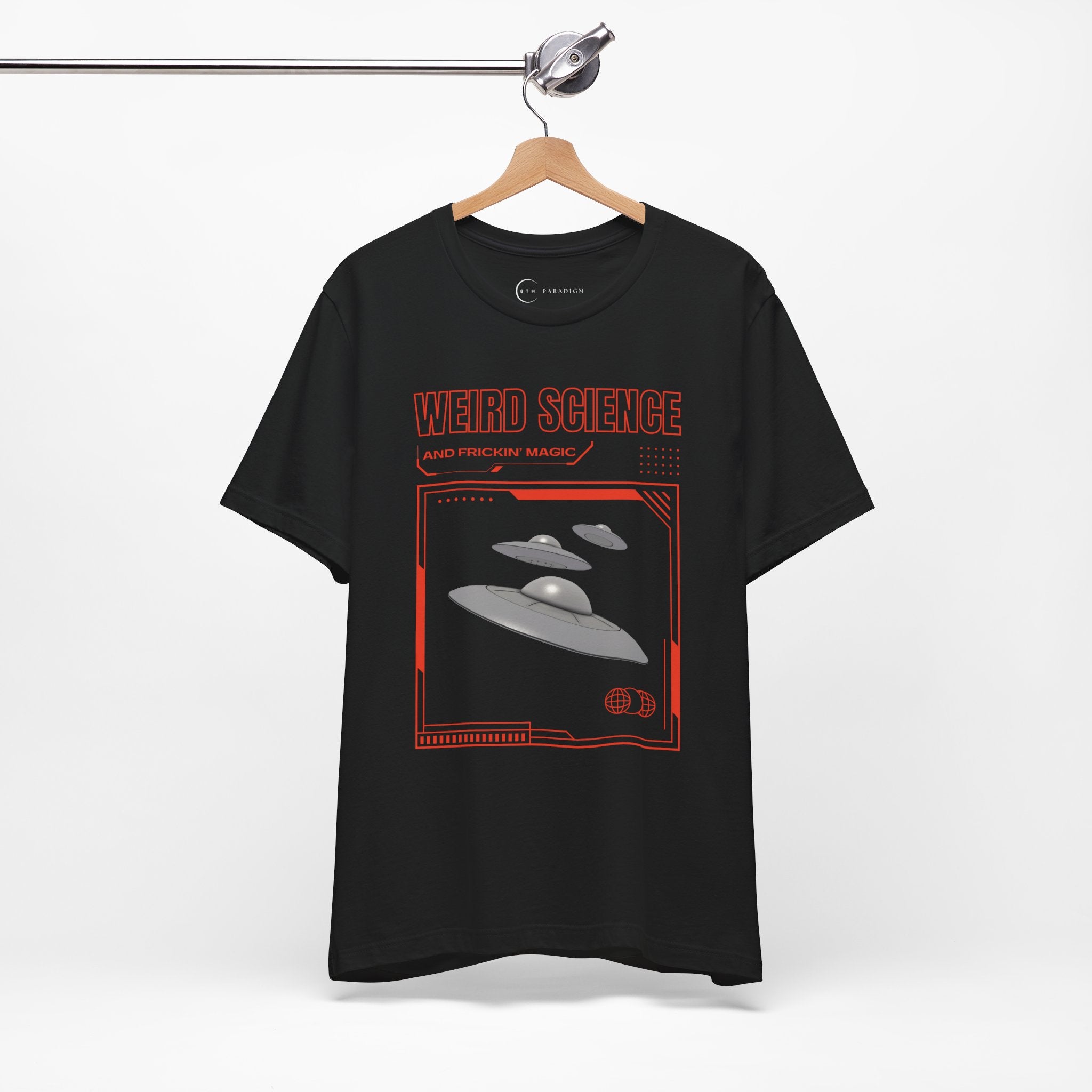 WEIRD SCIENCE AND FRICKIN MAGIC (ADULT T-SHIRT)