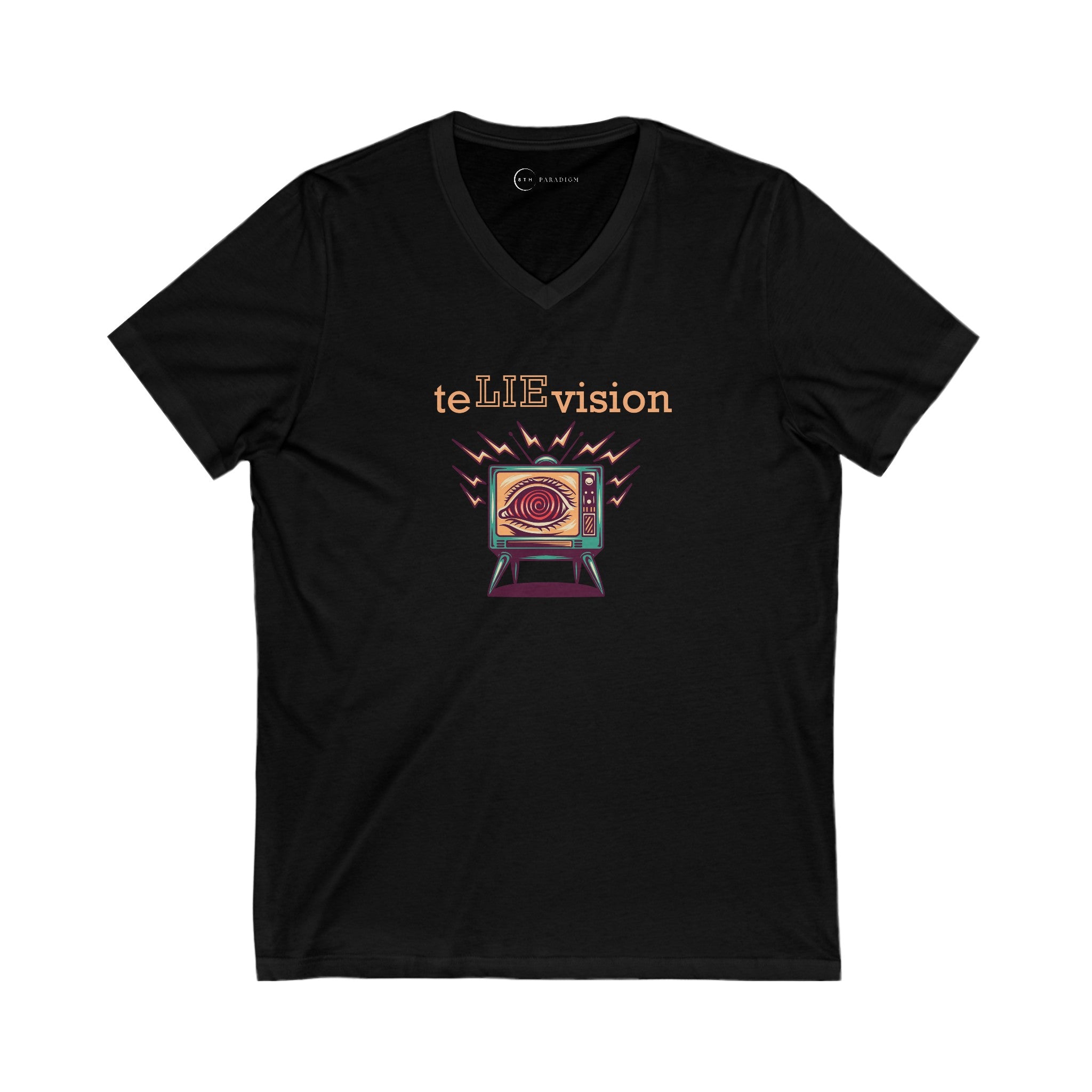 TELIEVISION (ADULT V-NECK T-SHIRT)