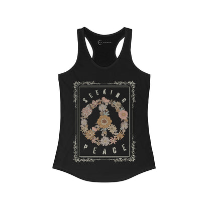 SEEKING PEACE (WOMEN'S RACERBACK TANK TOP)