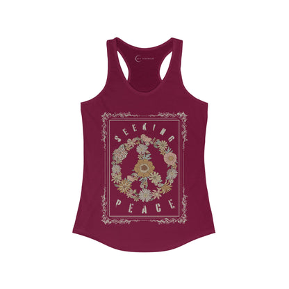 SEEKING PEACE (WOMEN'S RACERBACK TANK TOP)