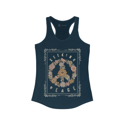 SEEKING PEACE (WOMEN'S RACERBACK TANK TOP)