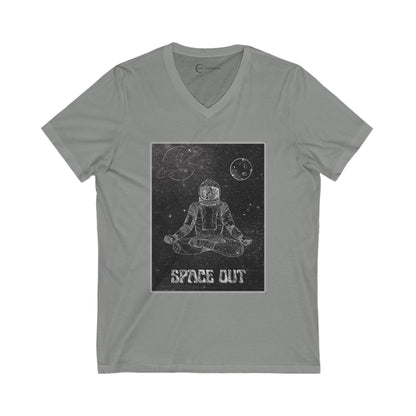 SPACE OUT MEDITATION  (ADULT V-NECK T-SHIRT)