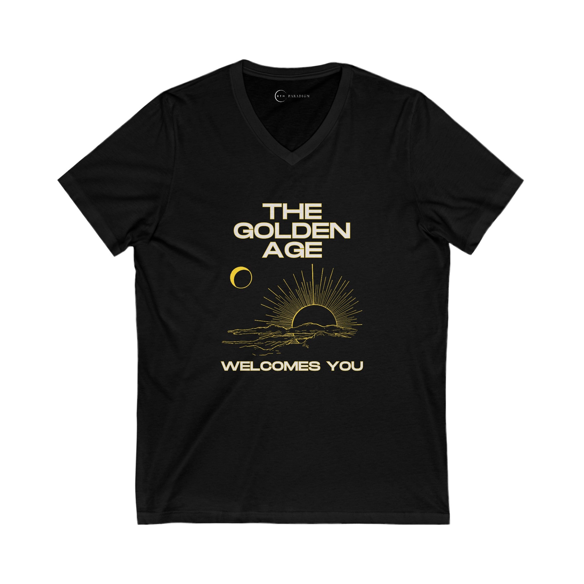 THE GOLDEN AGE WELCOMES YOU (ADULT V-NECK T-SHIRT)