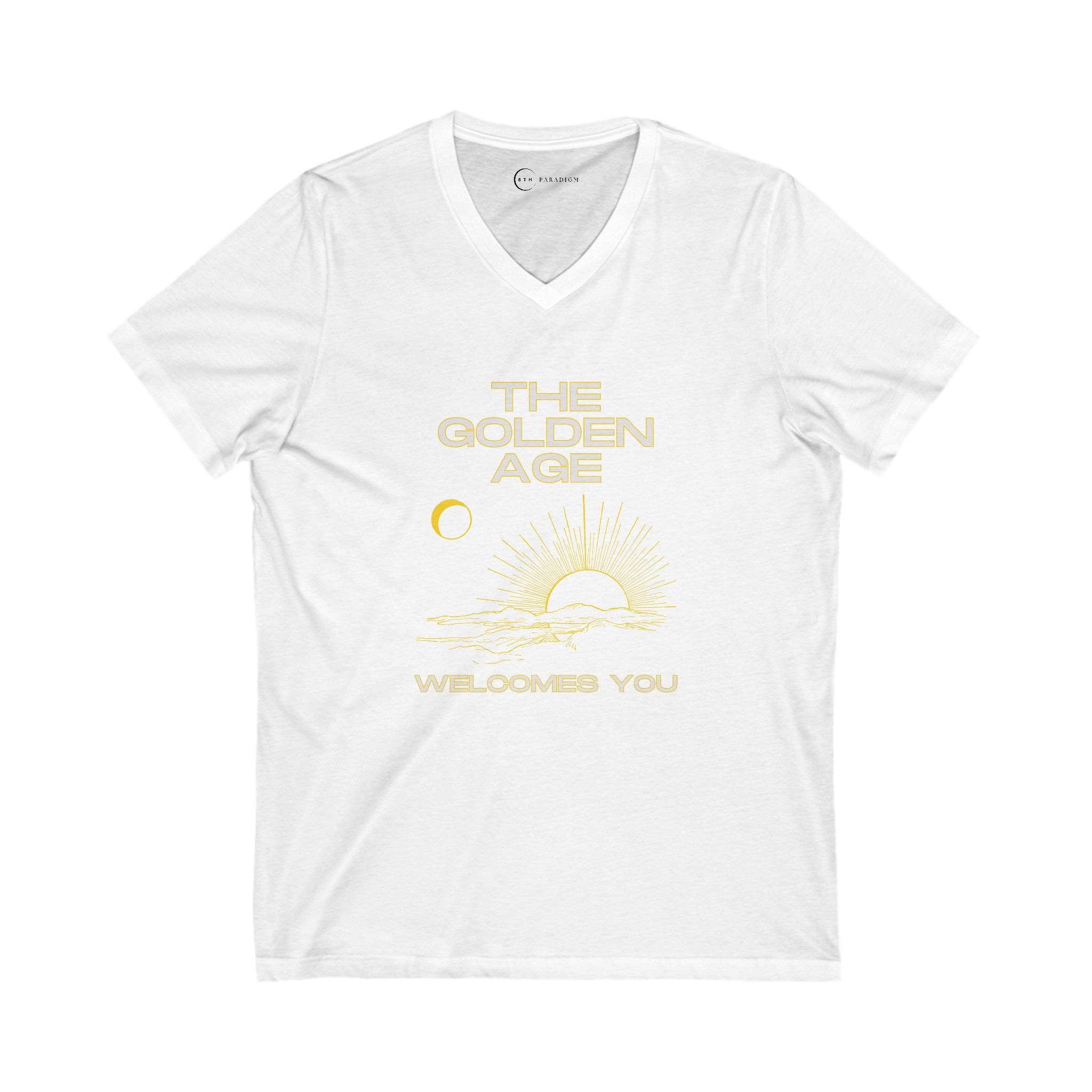 THE GOLDEN AGE WELCOMES YOU (ADULT V-NECK T-SHIRT)