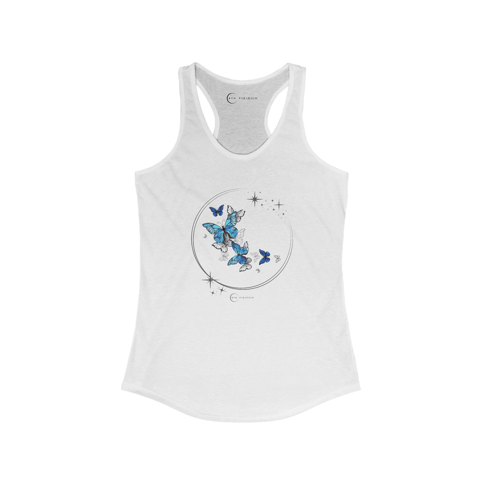 BUTTERFLIES DANCING ON THE MOON (WOMEN'S RACERBACK TANK TOP)