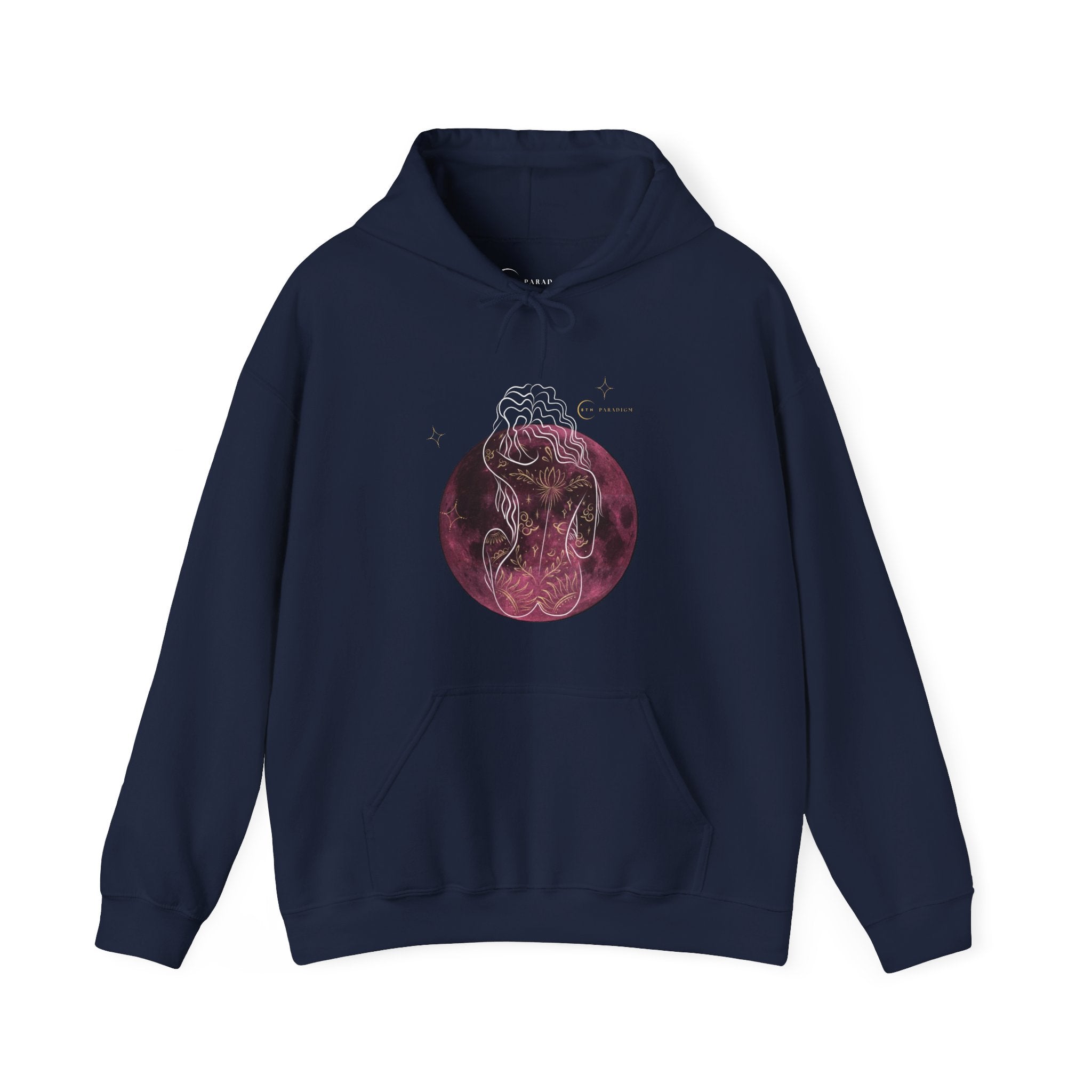 CELESTIAL WOMAN ON PINK MOON (ADULT HOODIE SWEATSHIRT)