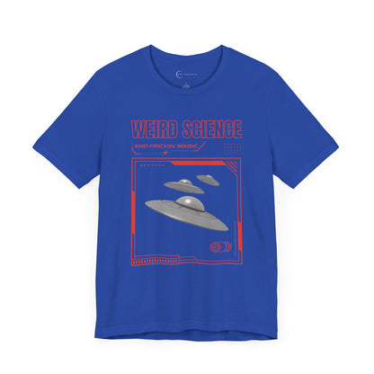 WEIRD SCIENCE AND FRICKIN MAGIC (ADULT T-SHIRT)