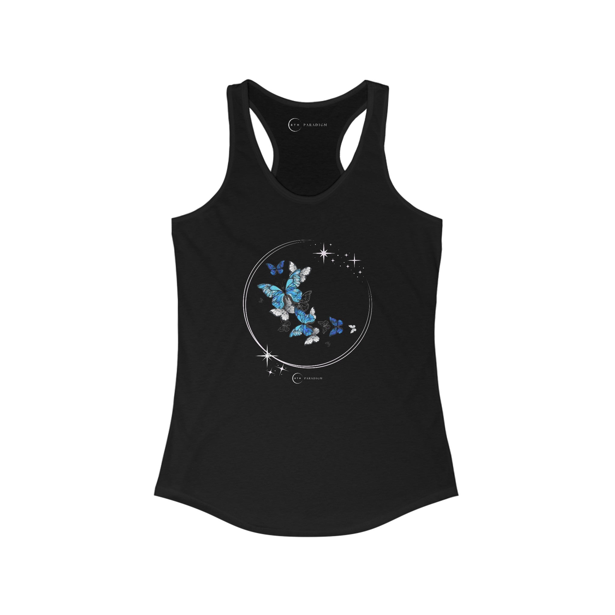 BUTTERFLIES DANCING ON THE MOON (WOMEN'S RACERBACK TANK TOP)