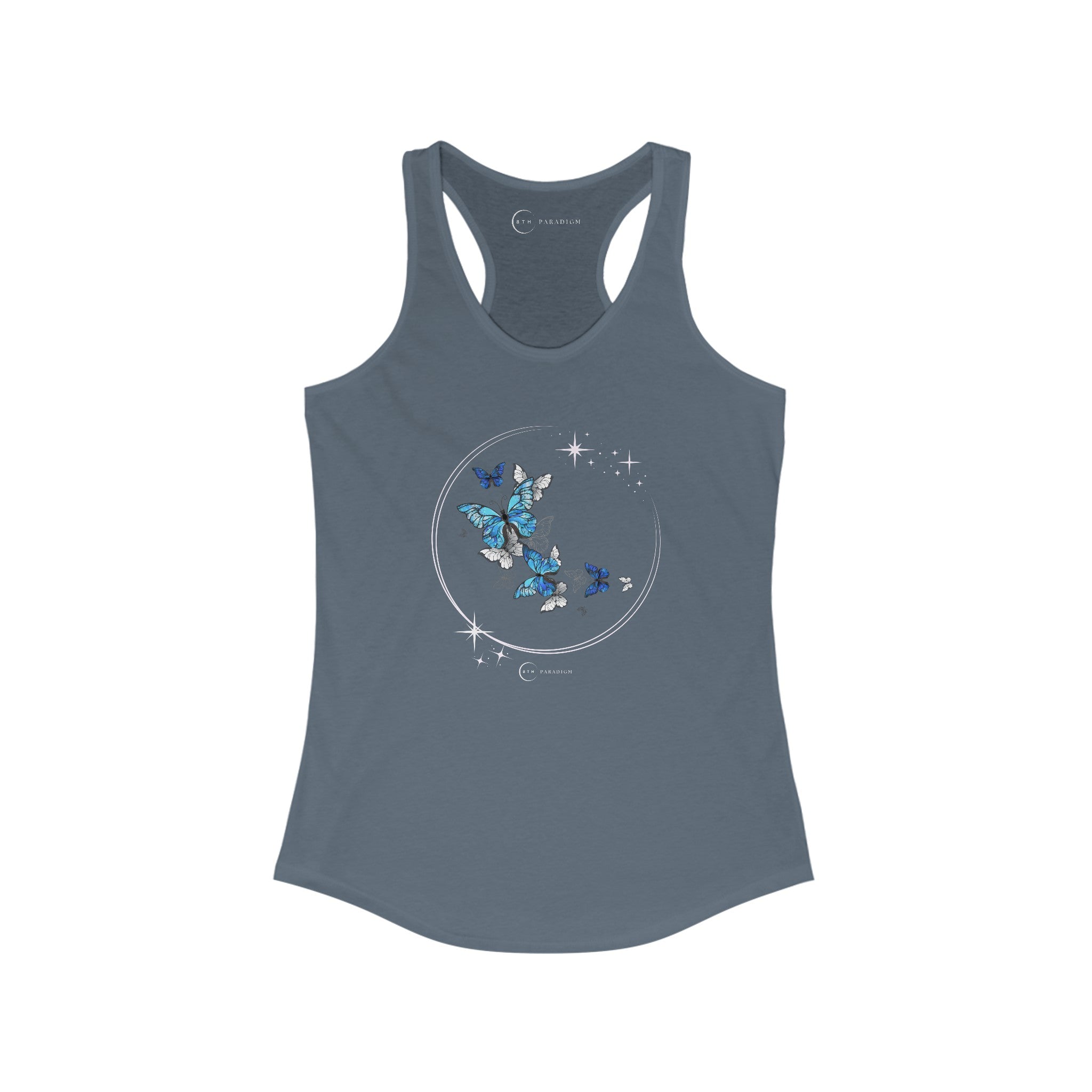 BUTTERFLIES DANCING ON THE MOON (WOMEN'S RACERBACK TANK TOP)