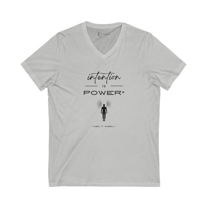 INTENTION IS POWER (ADULT V-NECK T-SHIRT)