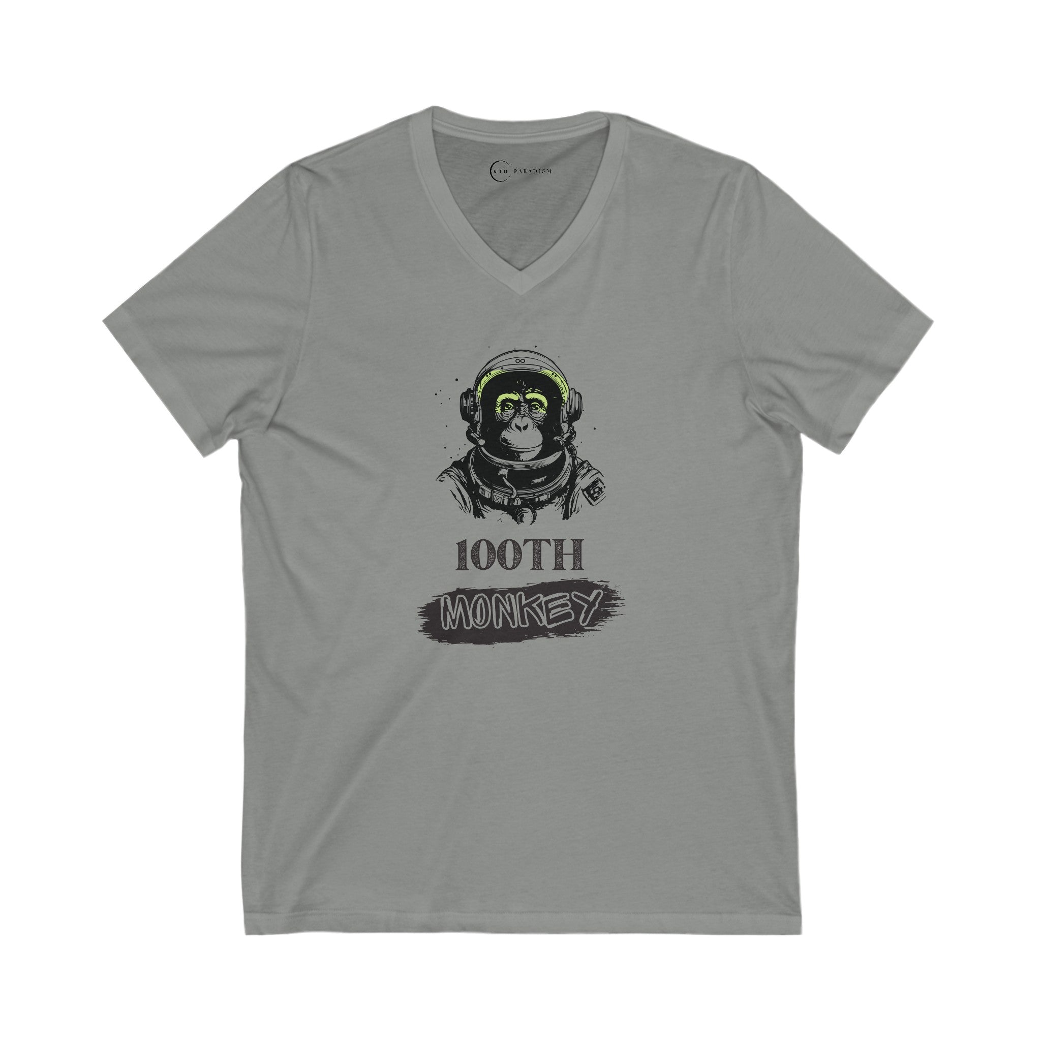 100TH Monkey (ADULT V-NECK T-SHIRT)