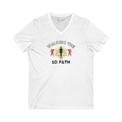 WALKING THE 5D PATH (ADULT V-NECK T-SHIRT)