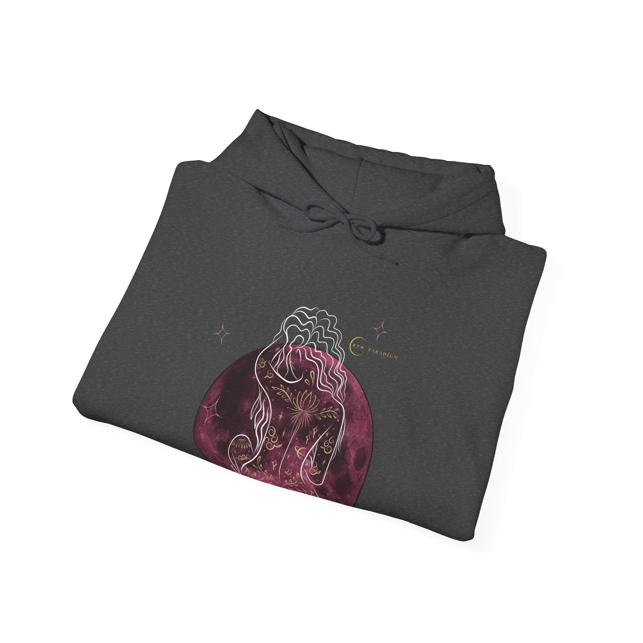 CELESTIAL WOMAN ON PINK MOON (ADULT HOODIE SWEATSHIRT)