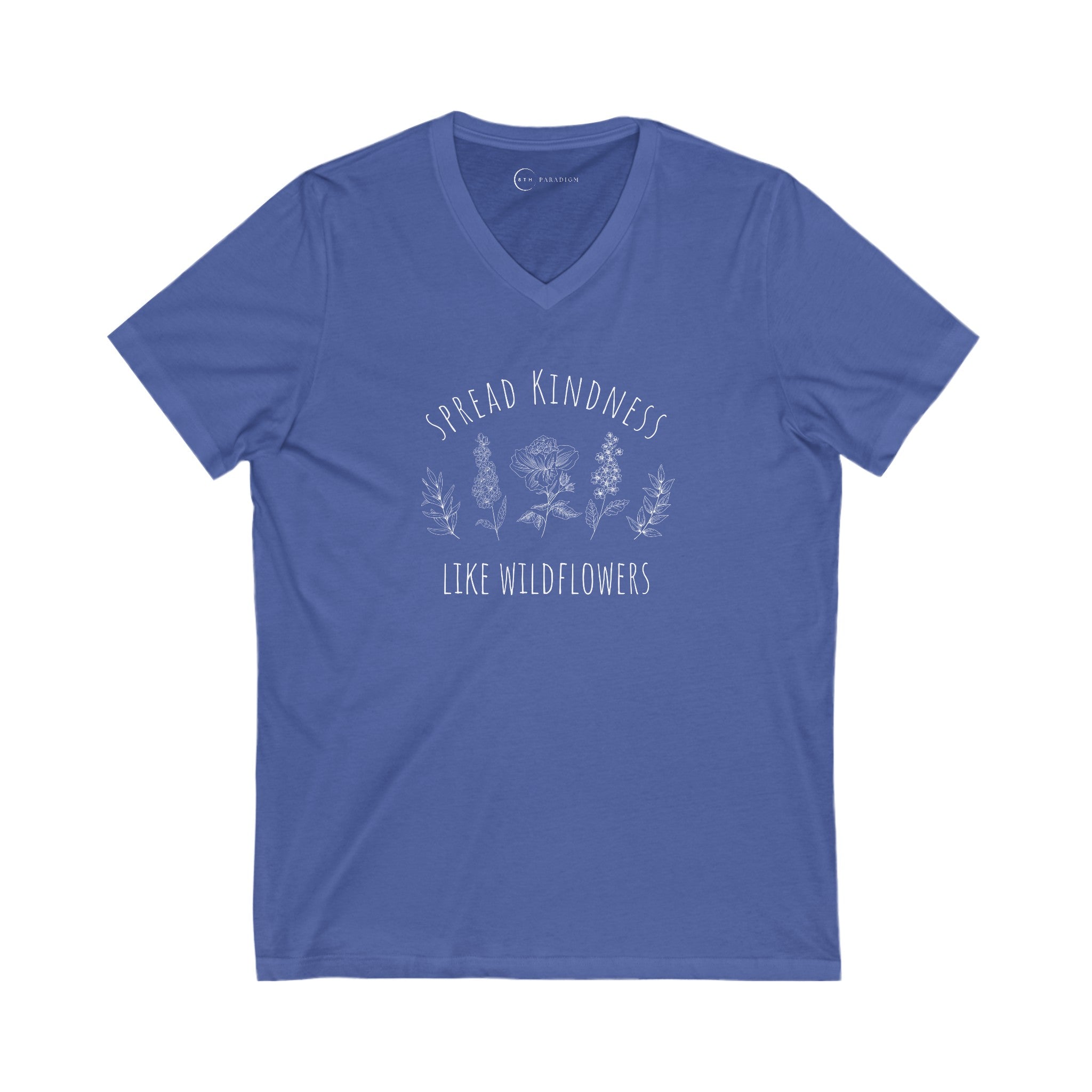 BLOOMING POSITIVITY (ADULT V-NECK T-SHIRT)