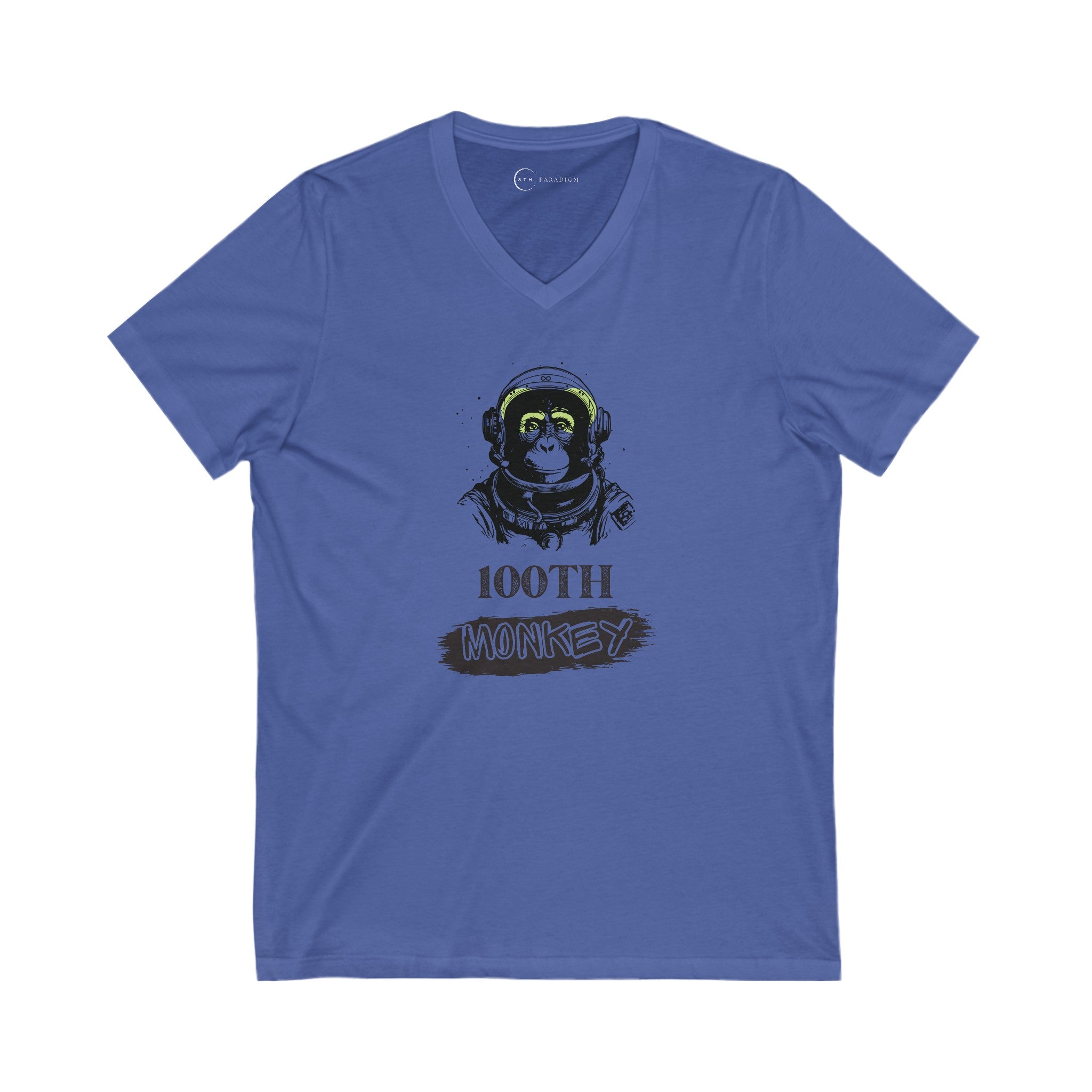 100TH Monkey (ADULT V-NECK T-SHIRT)