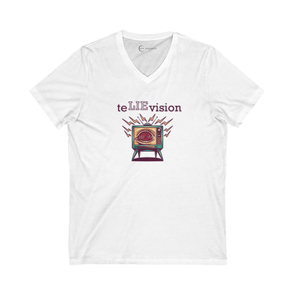 TELIEVISION (ADULT V-NECK T-SHIRT)