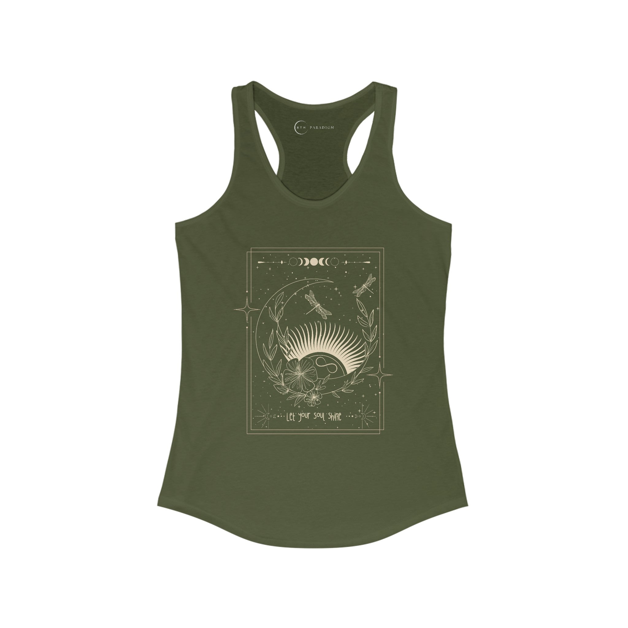 LET YOUR SOUL SHINE (WOMEN'S RACERBACK TANK TOP)