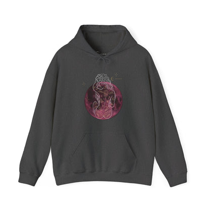 CELESTIAL WOMAN ON PINK MOON (ADULT HOODIE SWEATSHIRT)