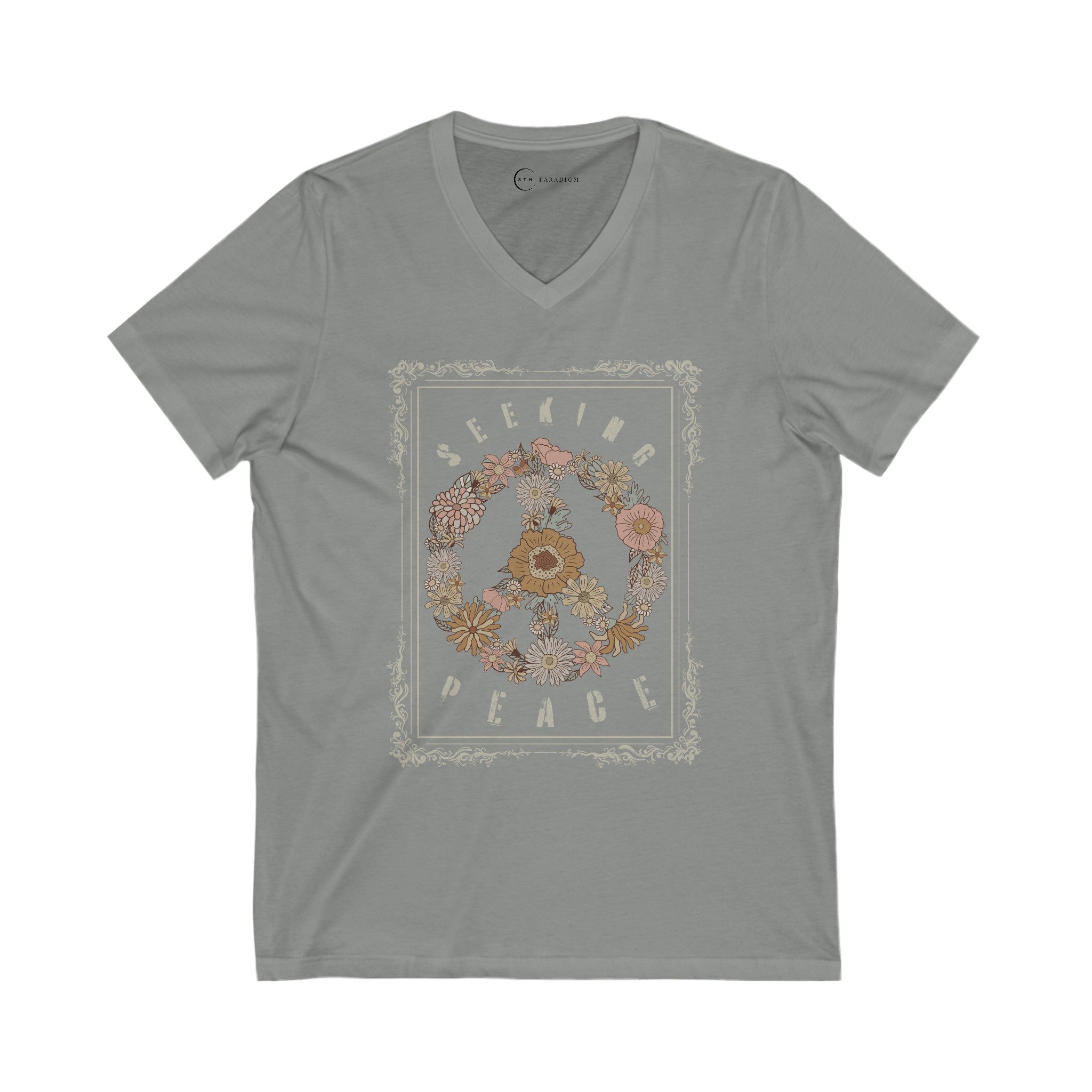 SEEKING PEACE (ADULT V-NECK T-SHIRT)