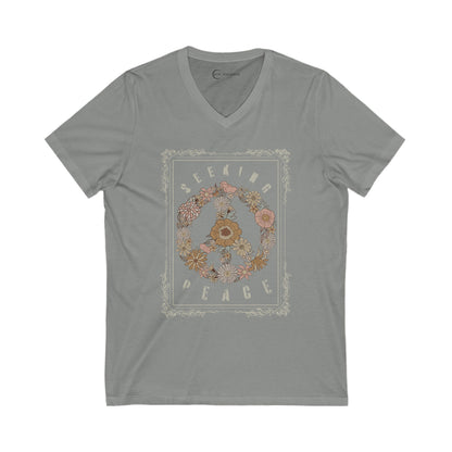 SEEKING PEACE (ADULT V-NECK T-SHIRT)