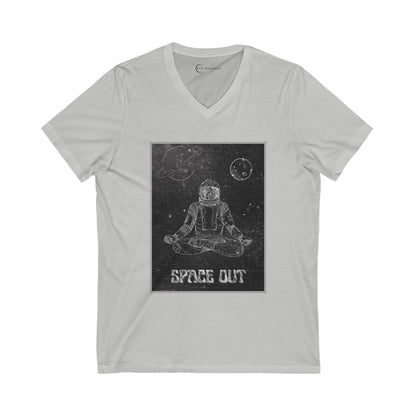 SPACE OUT MEDITATION  (ADULT V-NECK T-SHIRT)