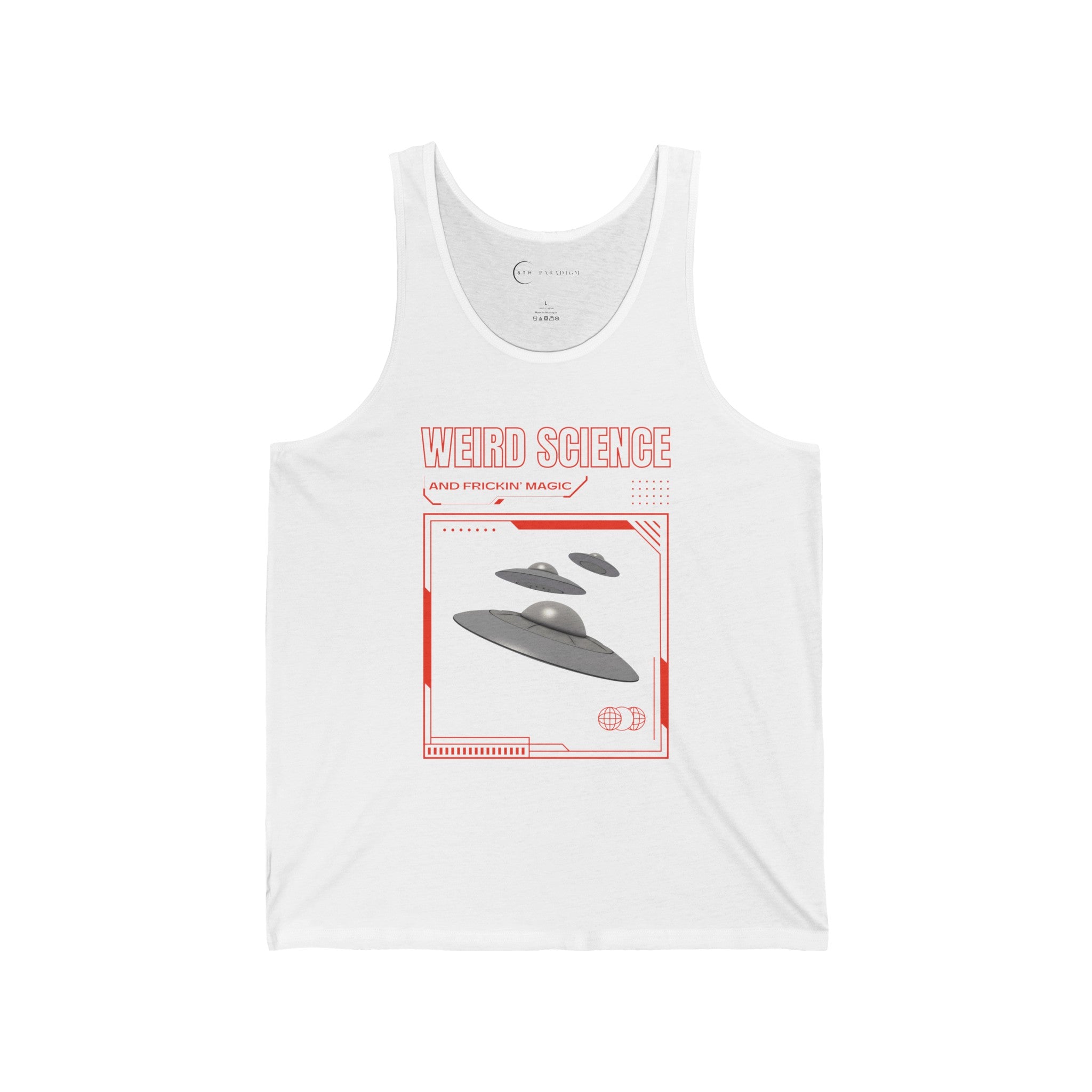 WEIRD SCIENCE AND FRICKIN MAGIC (ADULT JERSEY TANK TOP)