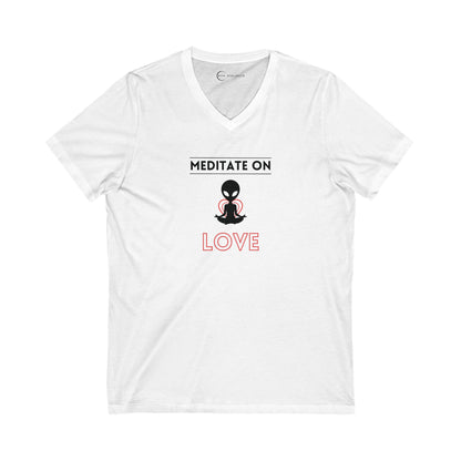 MEDITATE ON LOVE (ADULT V-NECK T-SHIRT)