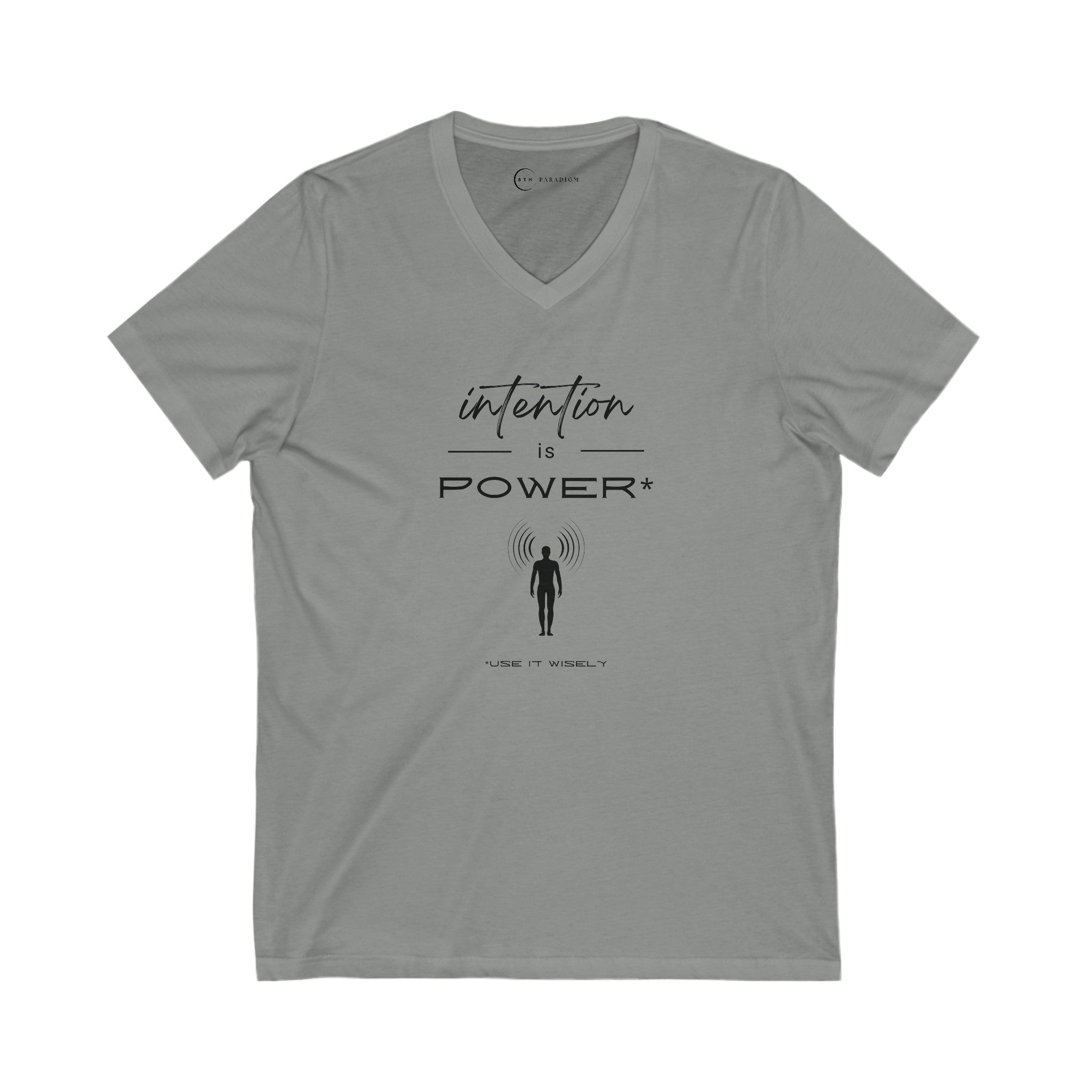 INTENTION IS POWER (ADULT V-NECK T-SHIRT)