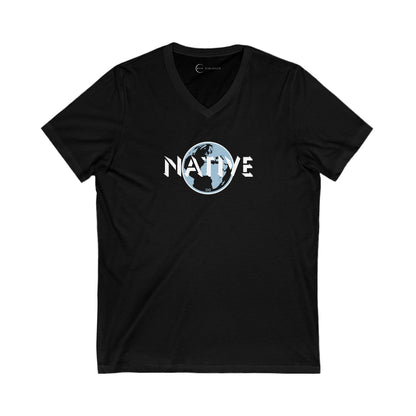 EARTH NATIVE (ADULT V-NECK T-SHIRT)