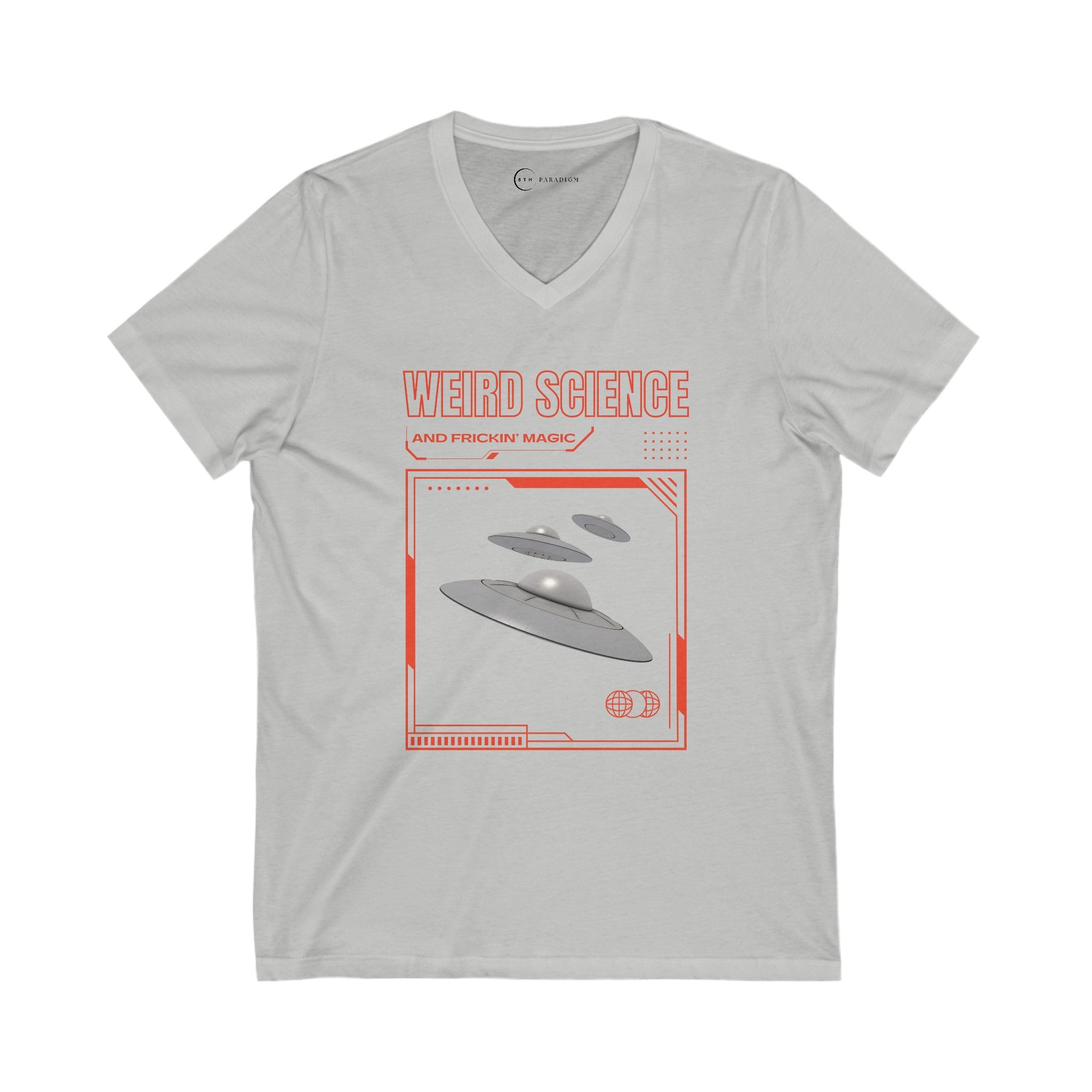 WEIRD SCIENCE AND FRICKIN MAGIC (ADULT V-NECK T-SHIRT)