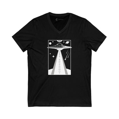 UFO FREE ENERGY (ADULT V-NECK T-SHIRT)