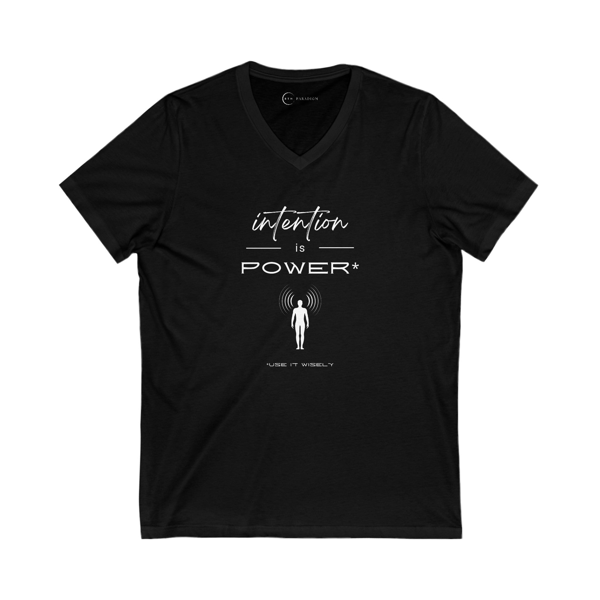 INTENTION IS POWER (ADULT V-NECK T-SHIRT)