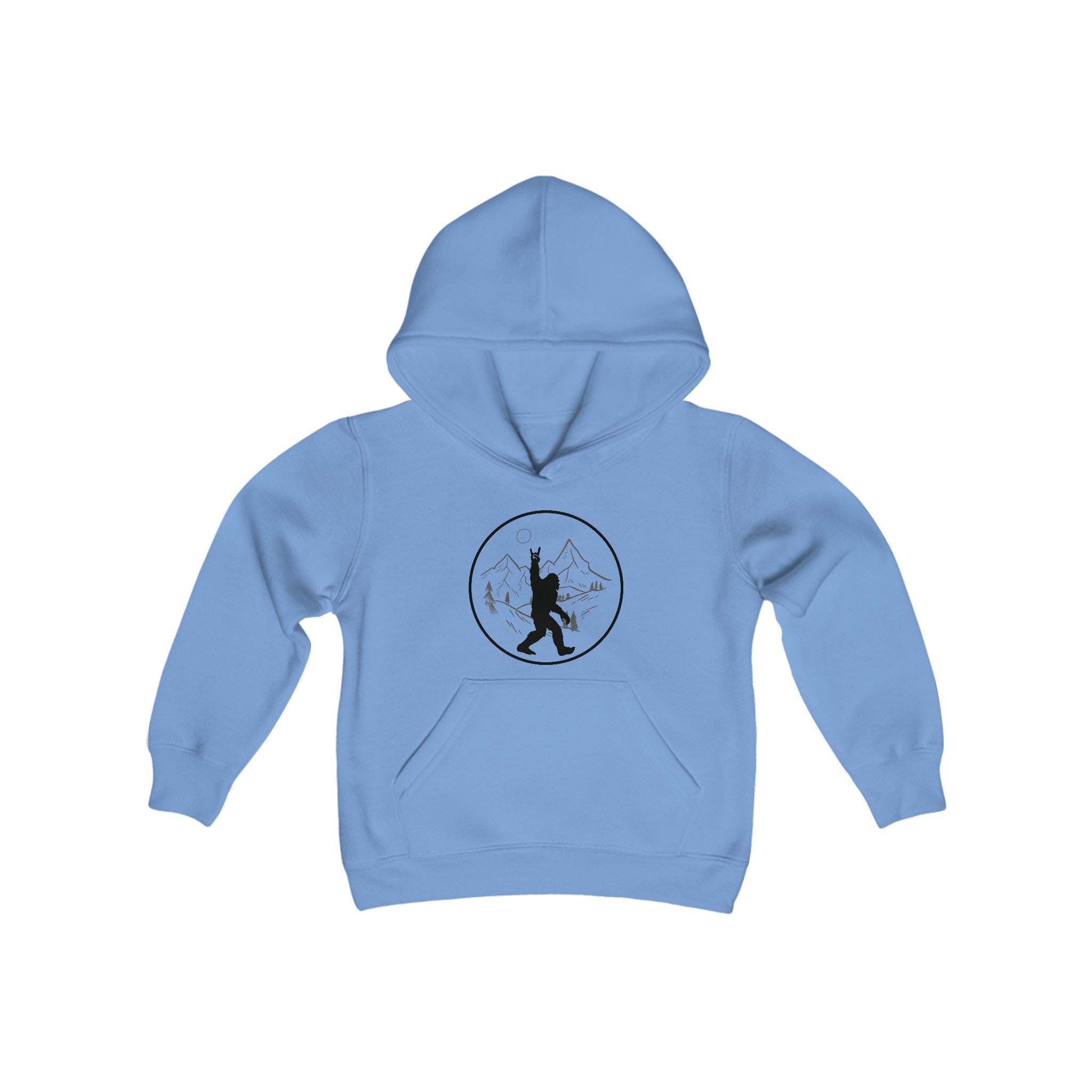 SASQUATCH ROCK ON (YOUTH HOODIE SWEATSHIRT)