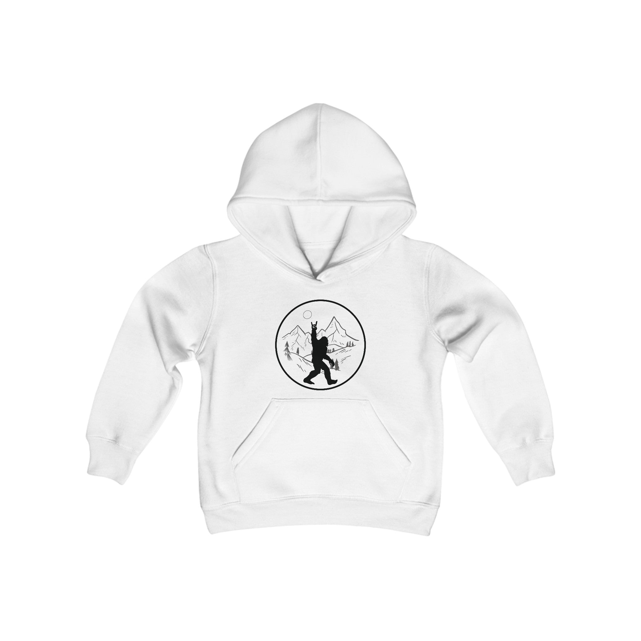 SASQUATCH ROCK ON (YOUTH HOODIE SWEATSHIRT)