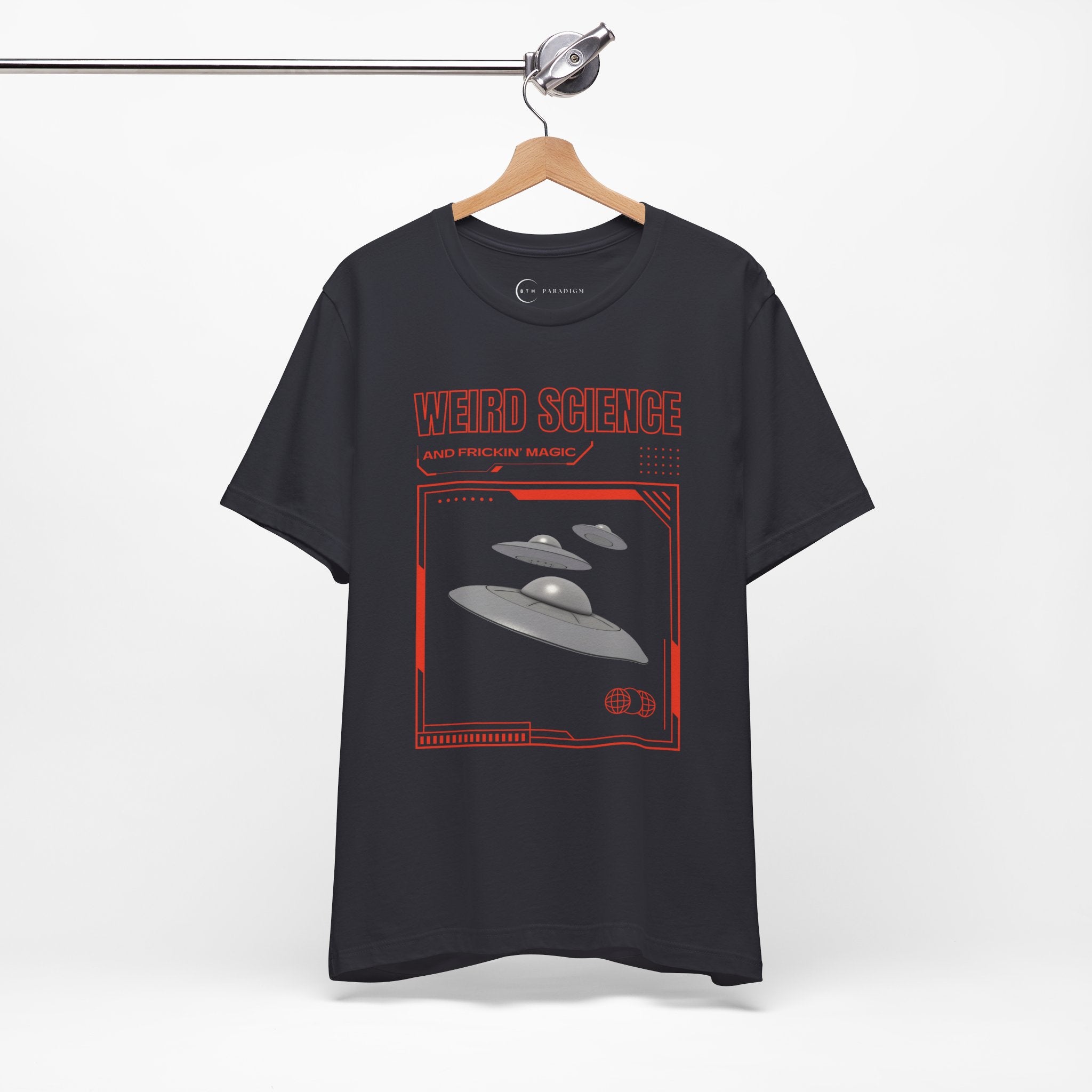 WEIRD SCIENCE AND FRICKIN MAGIC (ADULT T-SHIRT)