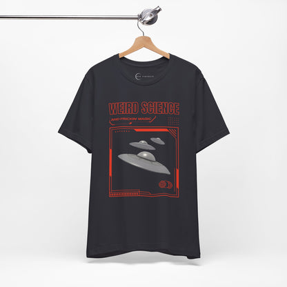 WEIRD SCIENCE AND FRICKIN MAGIC (ADULT T-SHIRT)