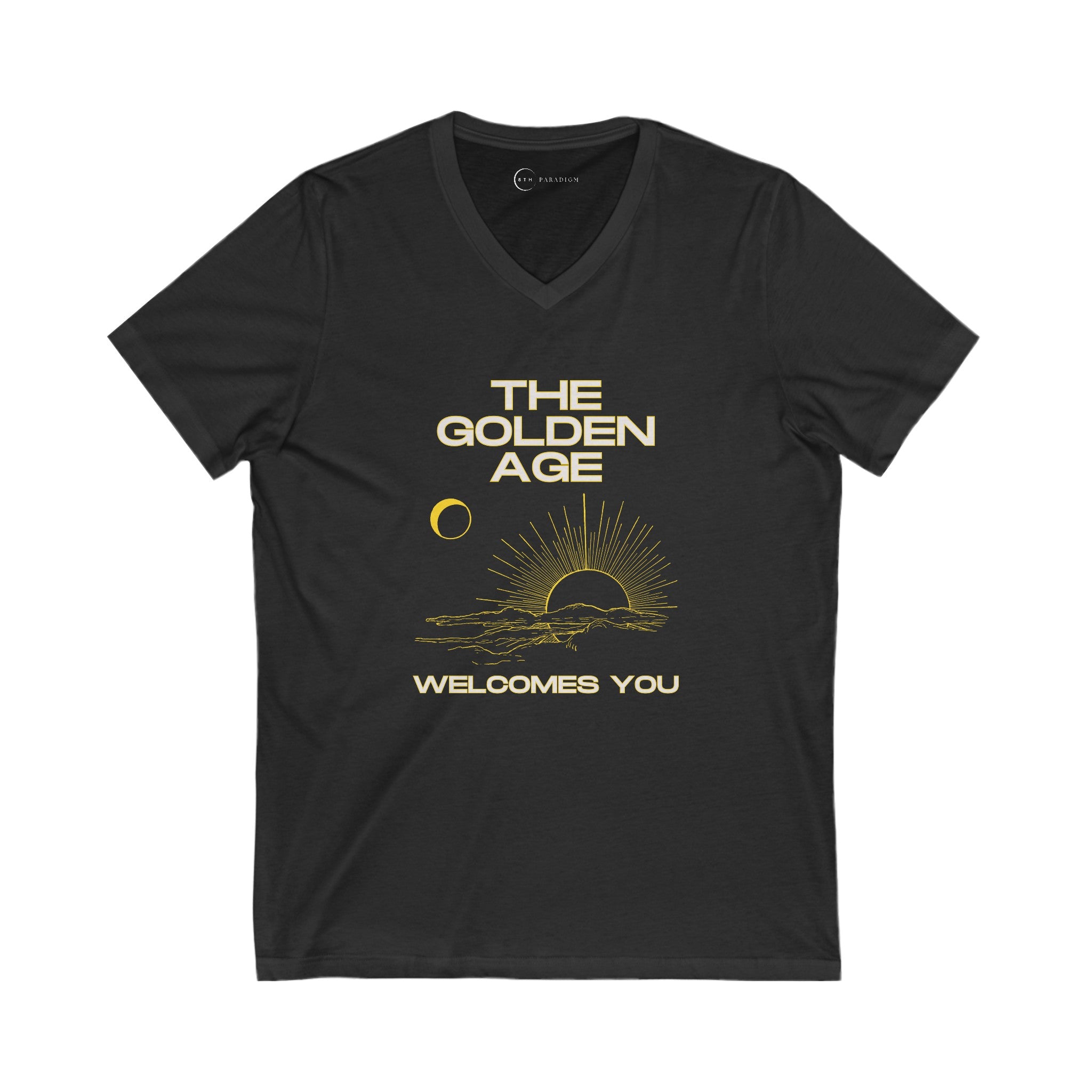 THE GOLDEN AGE WELCOMES YOU (ADULT V-NECK T-SHIRT)