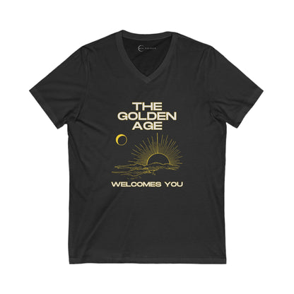 THE GOLDEN AGE WELCOMES YOU (ADULT V-NECK T-SHIRT)