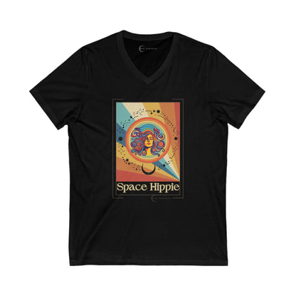 SPACE HIPPIE (ADULT V-NECK T-SHIRT)