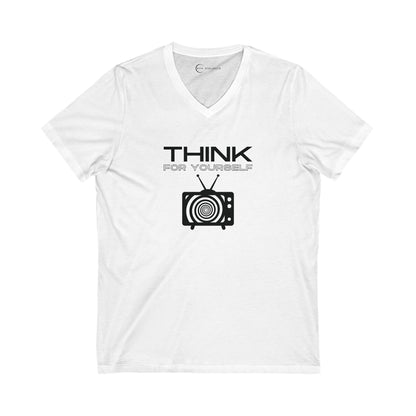 THINK FOR YOURSELF (ADULT V-NECK T-SHIRT)