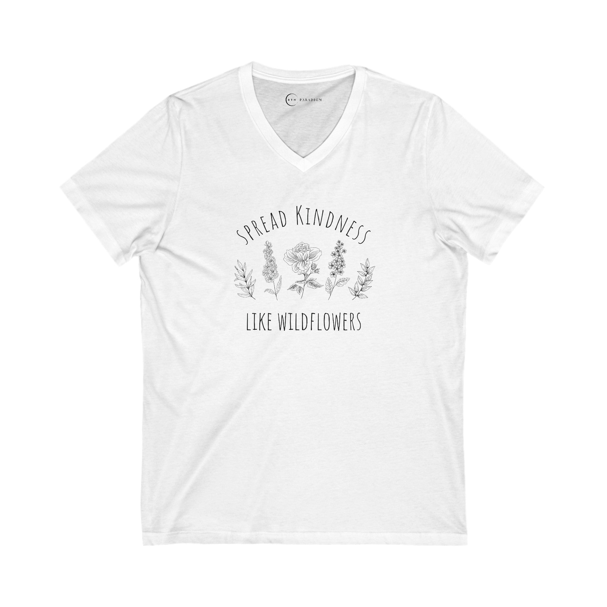 BLOOMING POSITIVITY (ADULT V-NECK T-SHIRT)