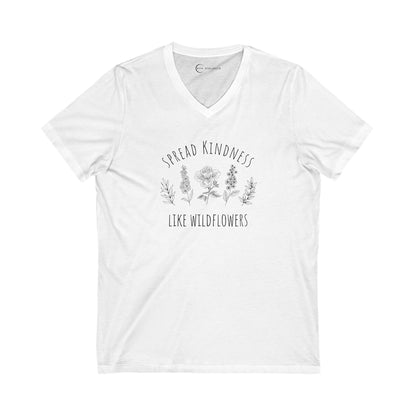 BLOOMING POSITIVITY (ADULT V-NECK T-SHIRT)