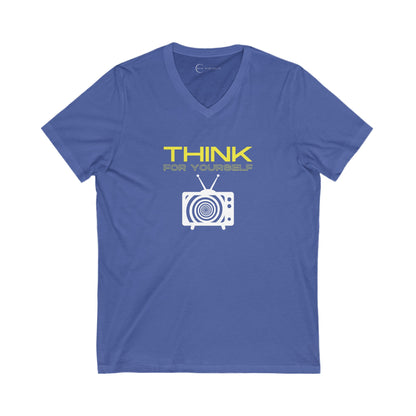 THINK FOR YOURSELF (ADULT V-NECK T-SHIRT)