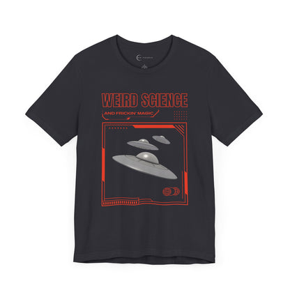 WEIRD SCIENCE AND FRICKIN MAGIC (ADULT T-SHIRT)